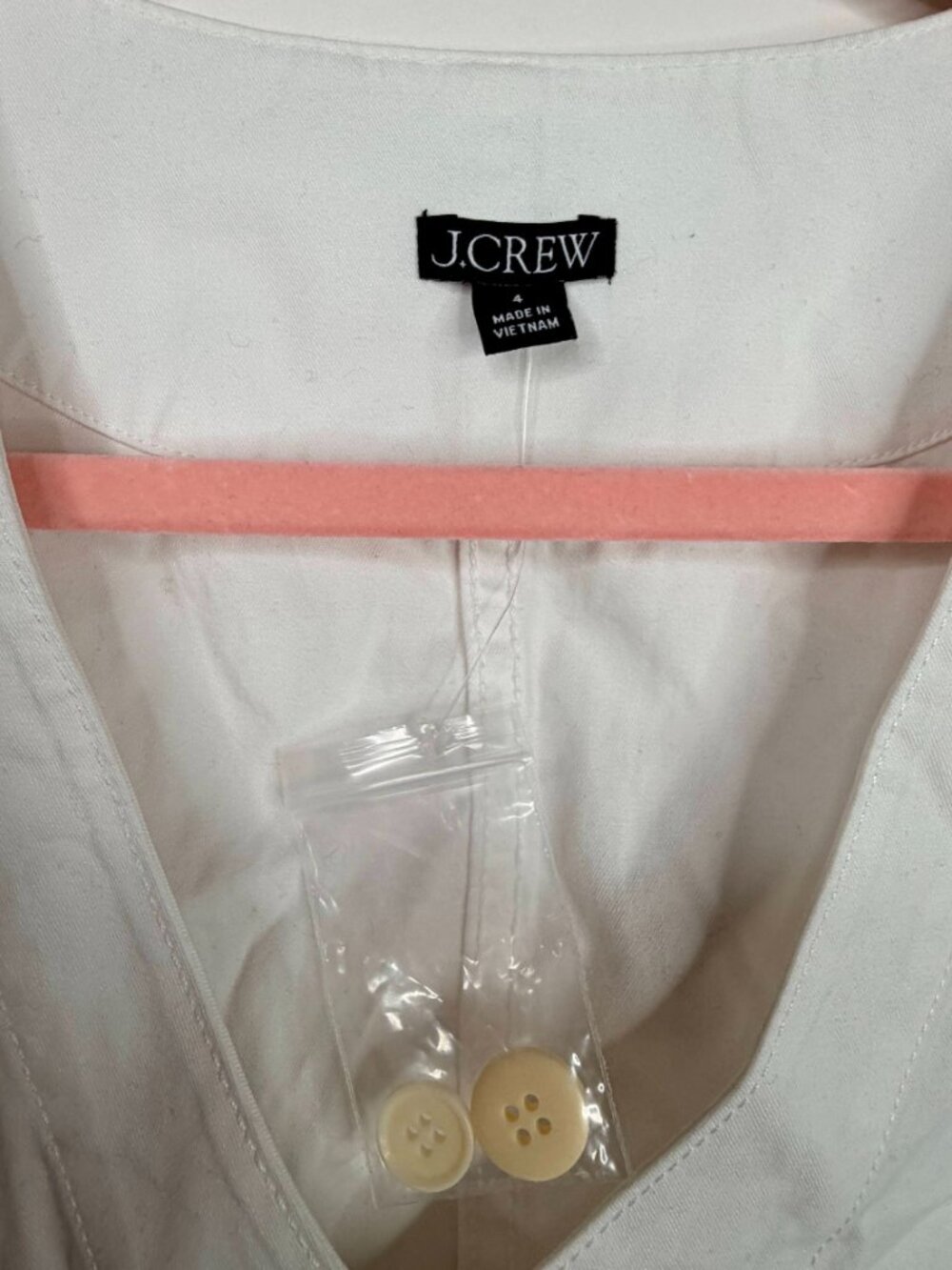 J. Crew Patch-Pocket Chino Vest White 4 #A3082 - Picture 5 of 11